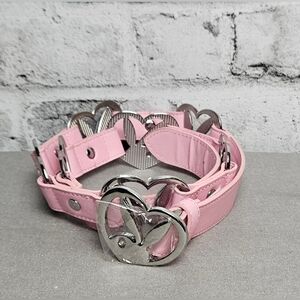 Playboy x Spencer's Pink Heart Buckle Belt